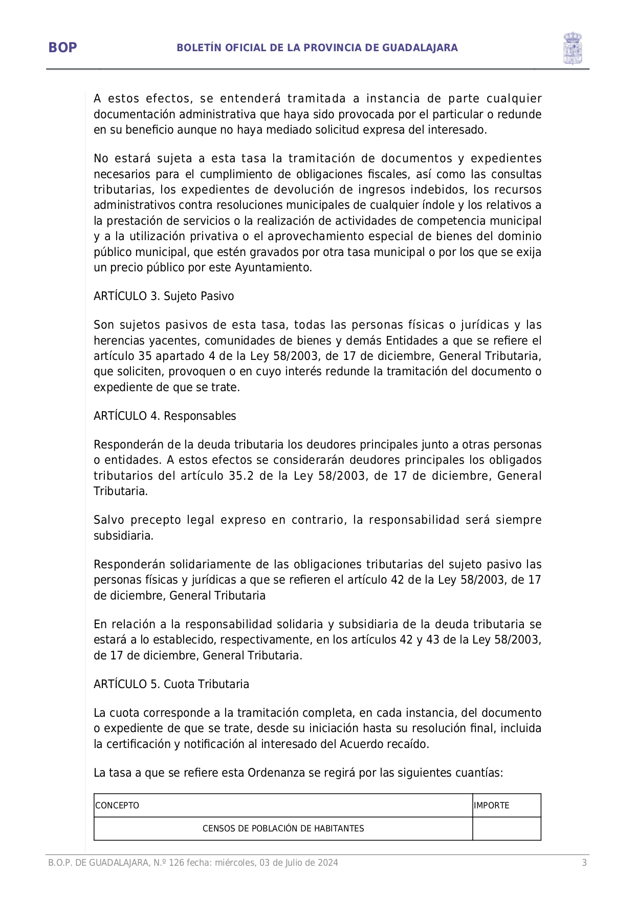 Aprobacin Definitiva Ordenanza Fiscal Reguladora Tasa Expedicin Documentos Administrativos Page0003