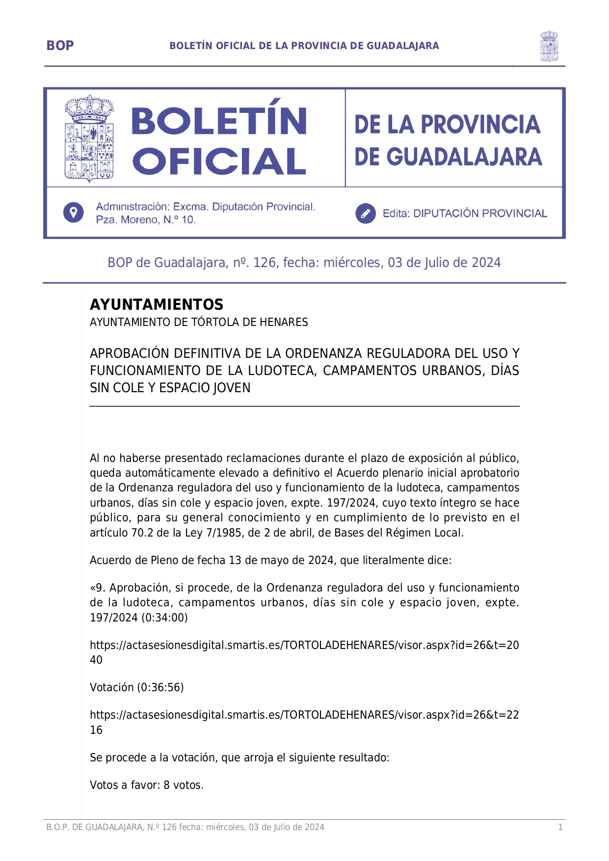 Aprobacin Definitiva Ordenanza Reguladora Uso Y Funcionamiento Ludoteca Campamentos Urbanos Das Sin Cole Y Espacio Joven Page0001 Aprobacin Definitiva Ordenanza Reguladora Uso Y Funcionamiento Ludoteca Campamentos Urbanos Das Sin Cole Y Espacio Joven Page0001