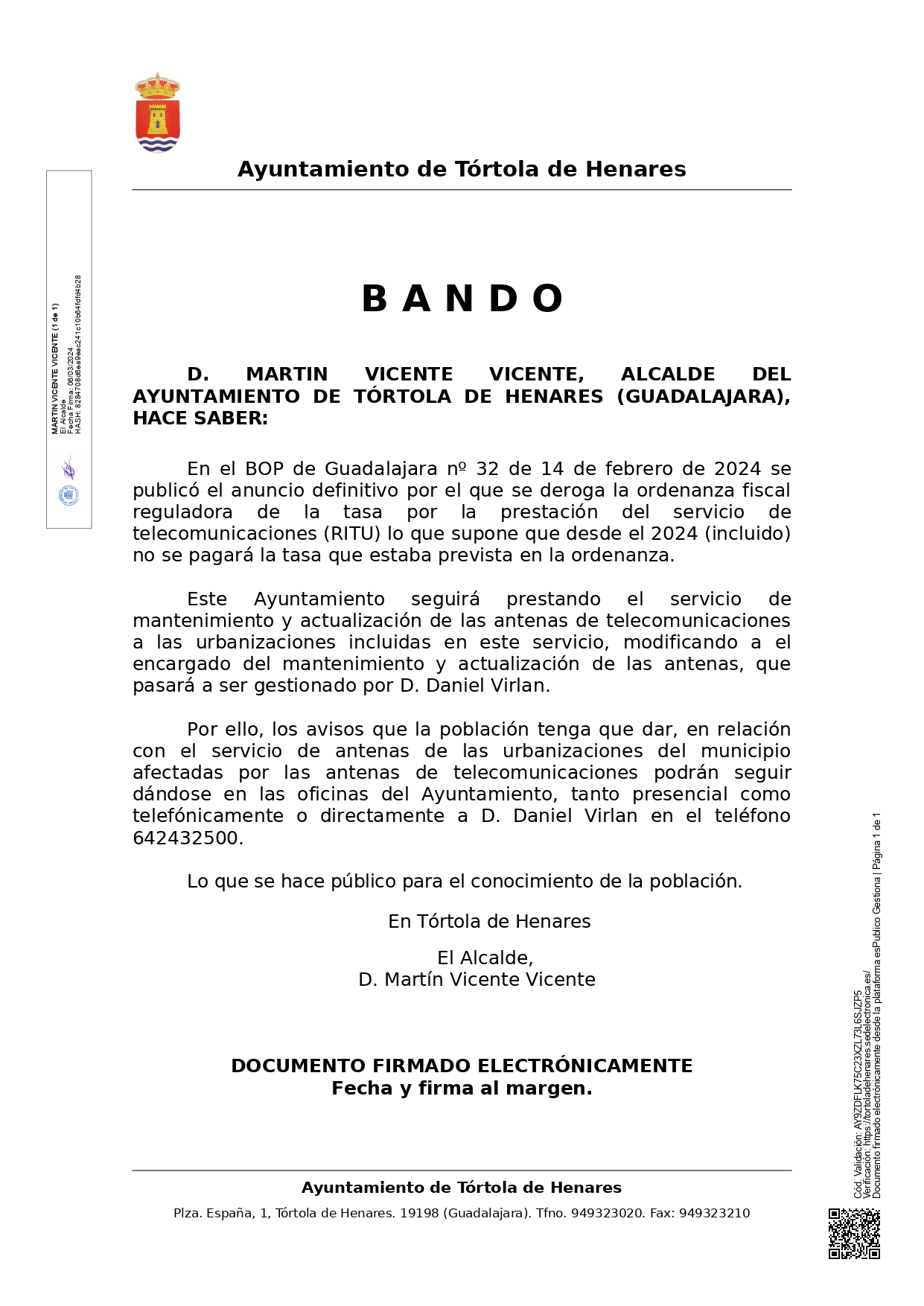 BANDO Nuevo Servicio De Mantenimiento De RITUS BANDO Nuevo Servicio De Mantenimiento De RITUS