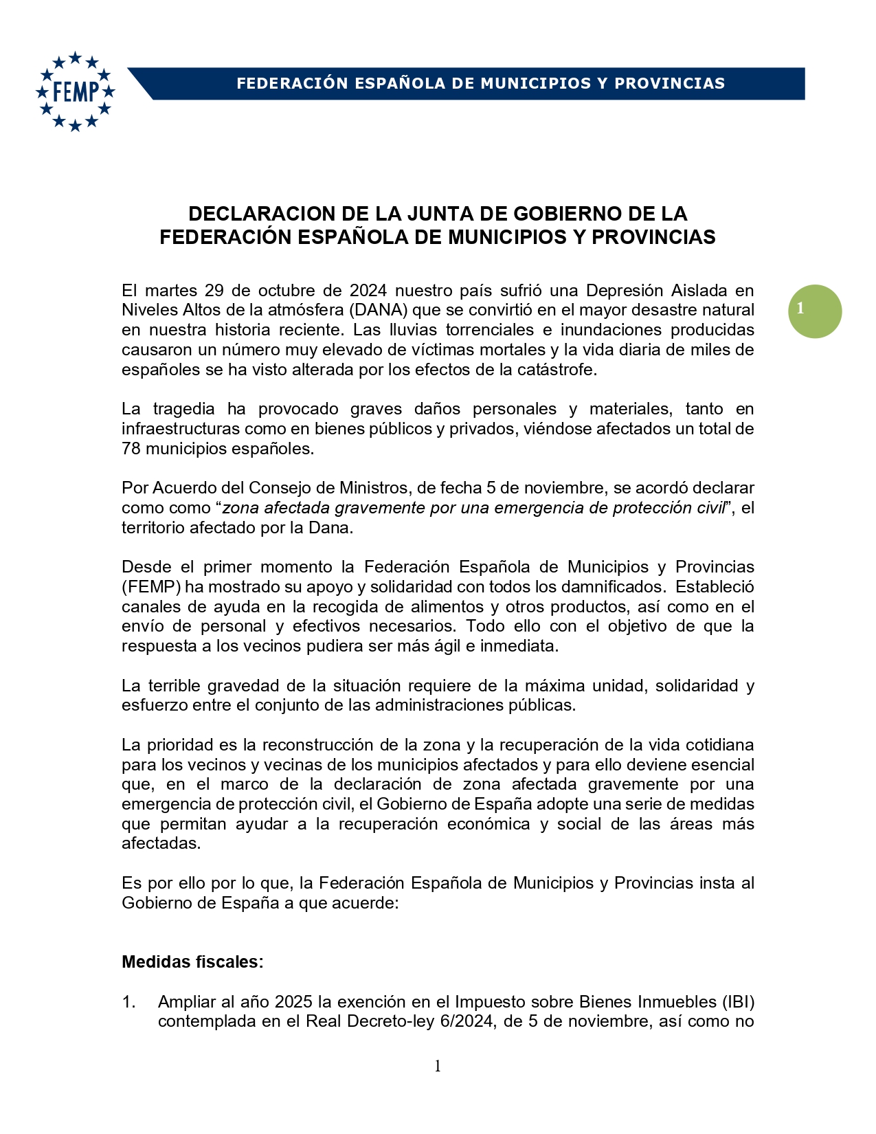 DECLARACION FEMP DANA 17122024 Page001 DECLARACION FEMP DANA 17122024 Page001